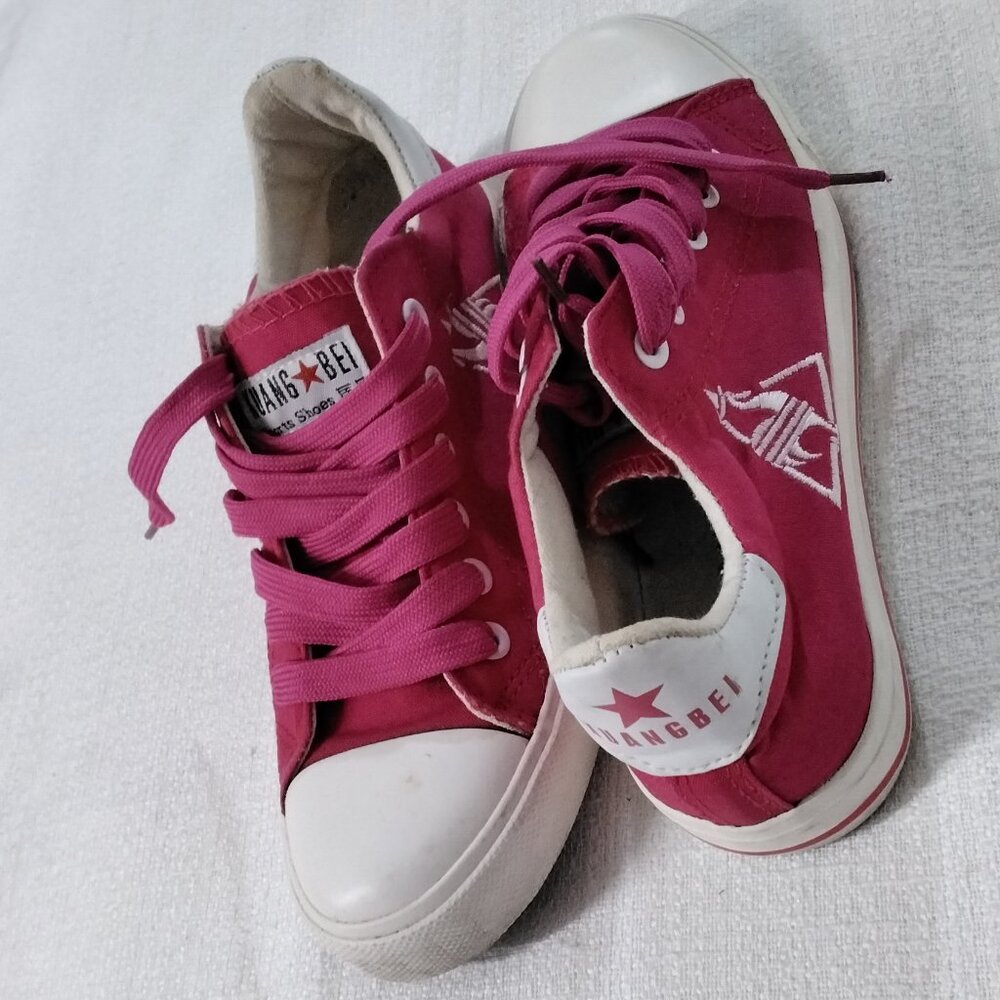 kuan bei Women Sneakers Canvas Size 7.5 Fushia Size 38 Europe - Picture 8 of 16
